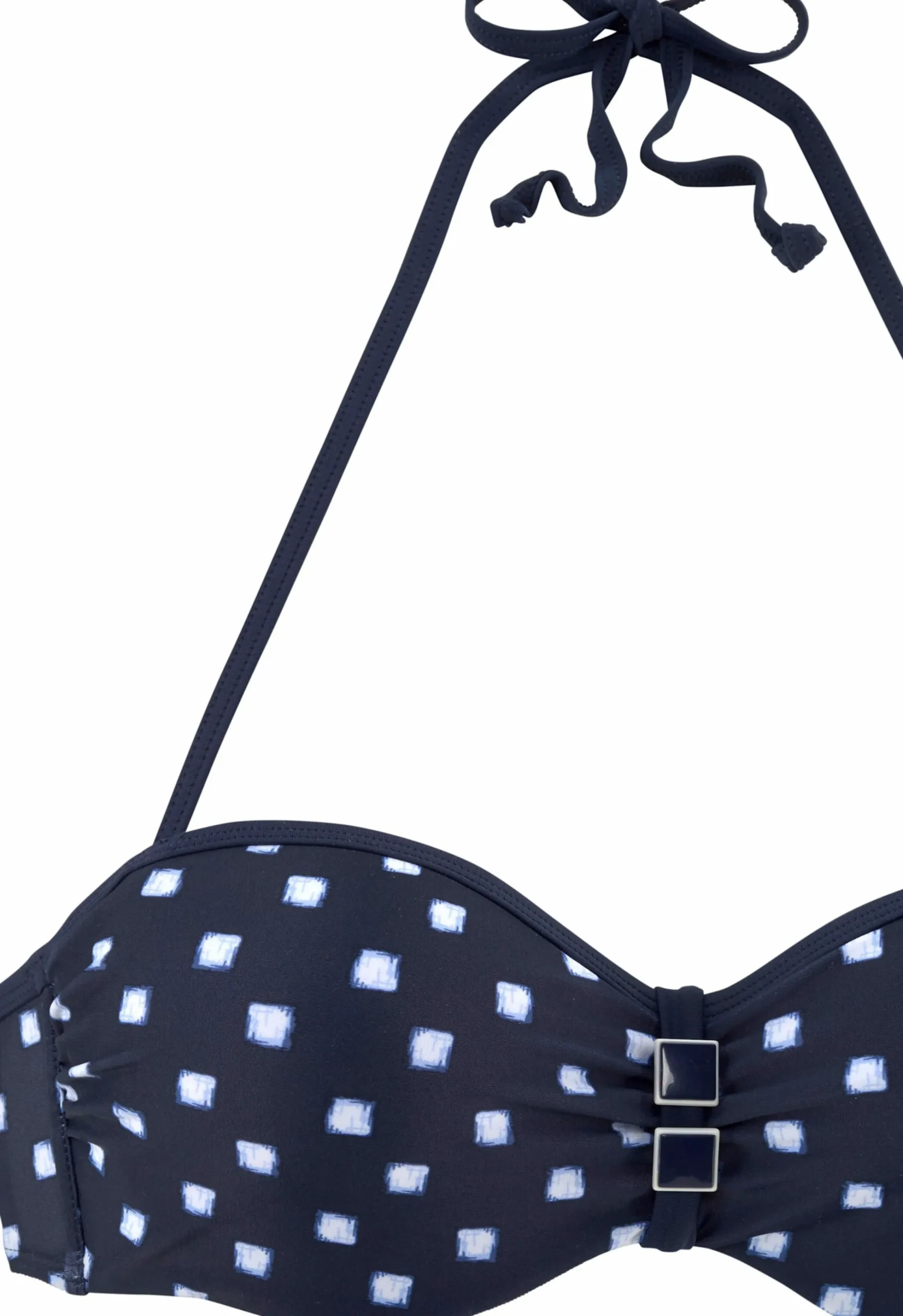 Bikinis|LASCANA Bügel-Bandeau-Bikini marine-weiß