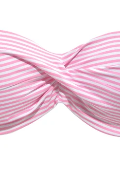 Bikinis|s.Oliver Bügel-Bandeau-Bikini rosé-weiß