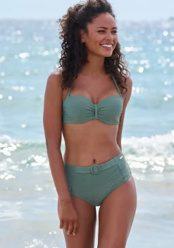 Bikinis|Sunseeker Bügel-Bandeau-Bikini-Top oliv