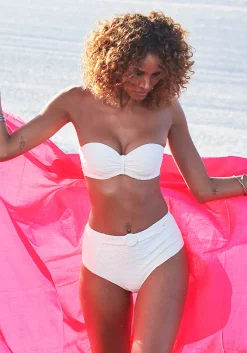 Bikinis|Sunseeker Bügel-Bandeau-Bikini-Top weiß