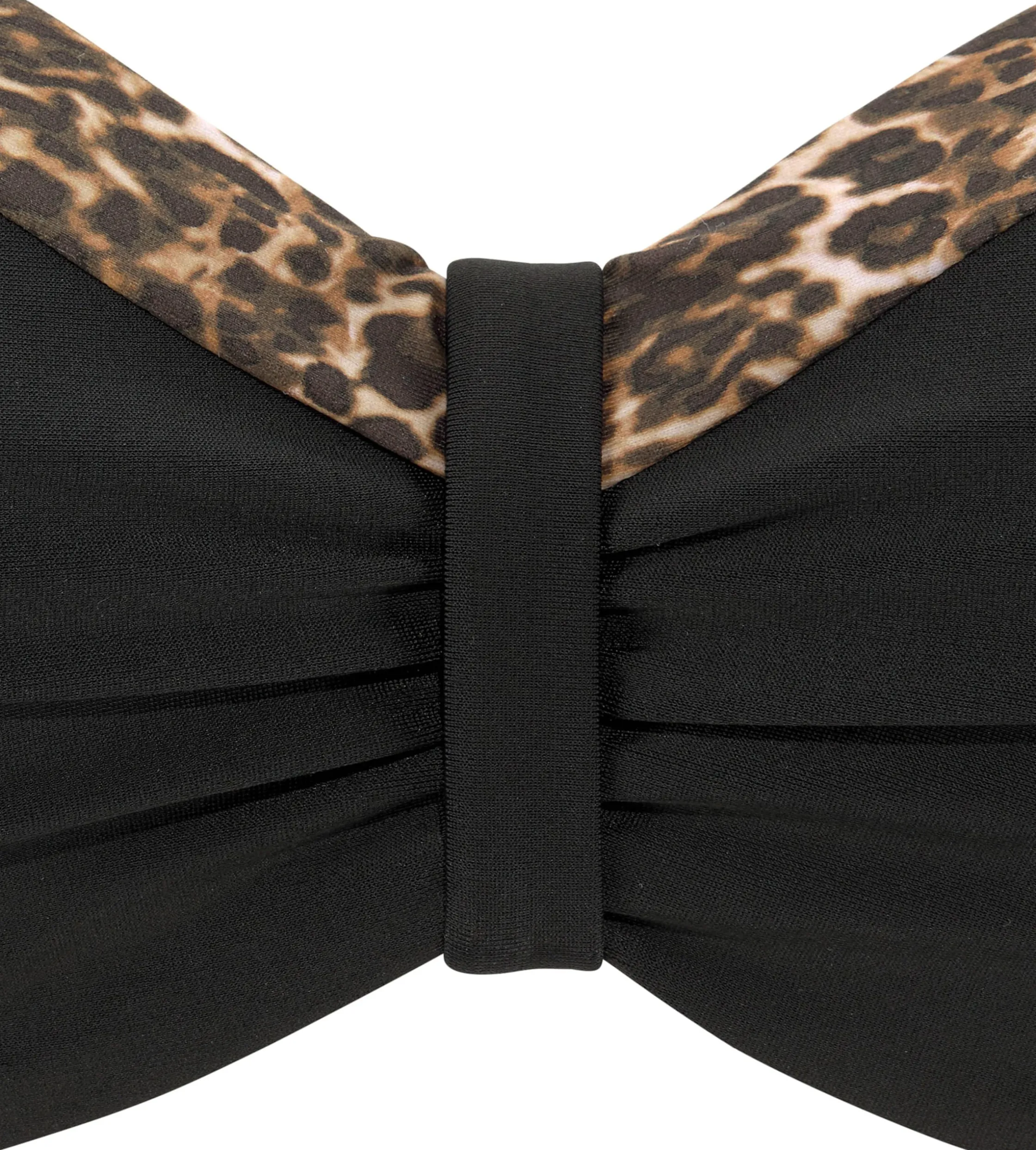 Bikinis|LASCANA Bügel-Bandeau-Bikini-Top schwarz-leo