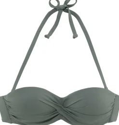 Bikinis|LASCANA Bügel-Bandeau-Bikini-Top oliv