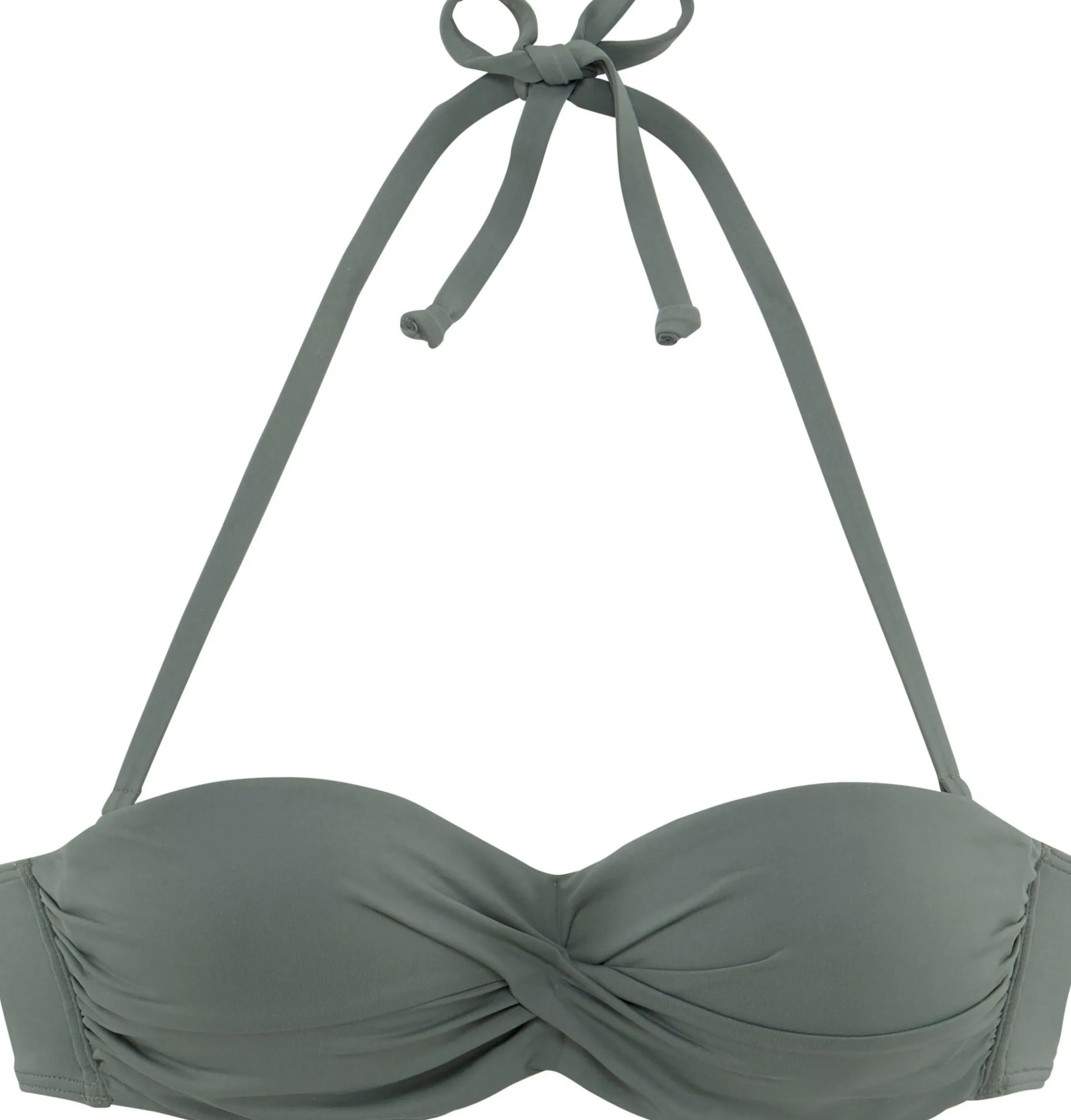 Bikinis|LASCANA Bügel-Bandeau-Bikini-Top oliv