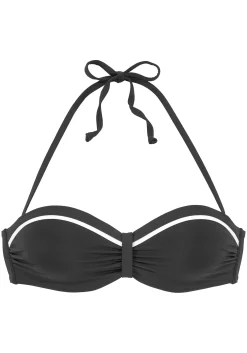 Bikinis|Vivance Bügel-Bandeau-Bikini-Top schwarz