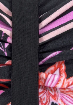 Bikinis|LASCANA Bügel-Bandeau-Bikini-Top schwarz-pink