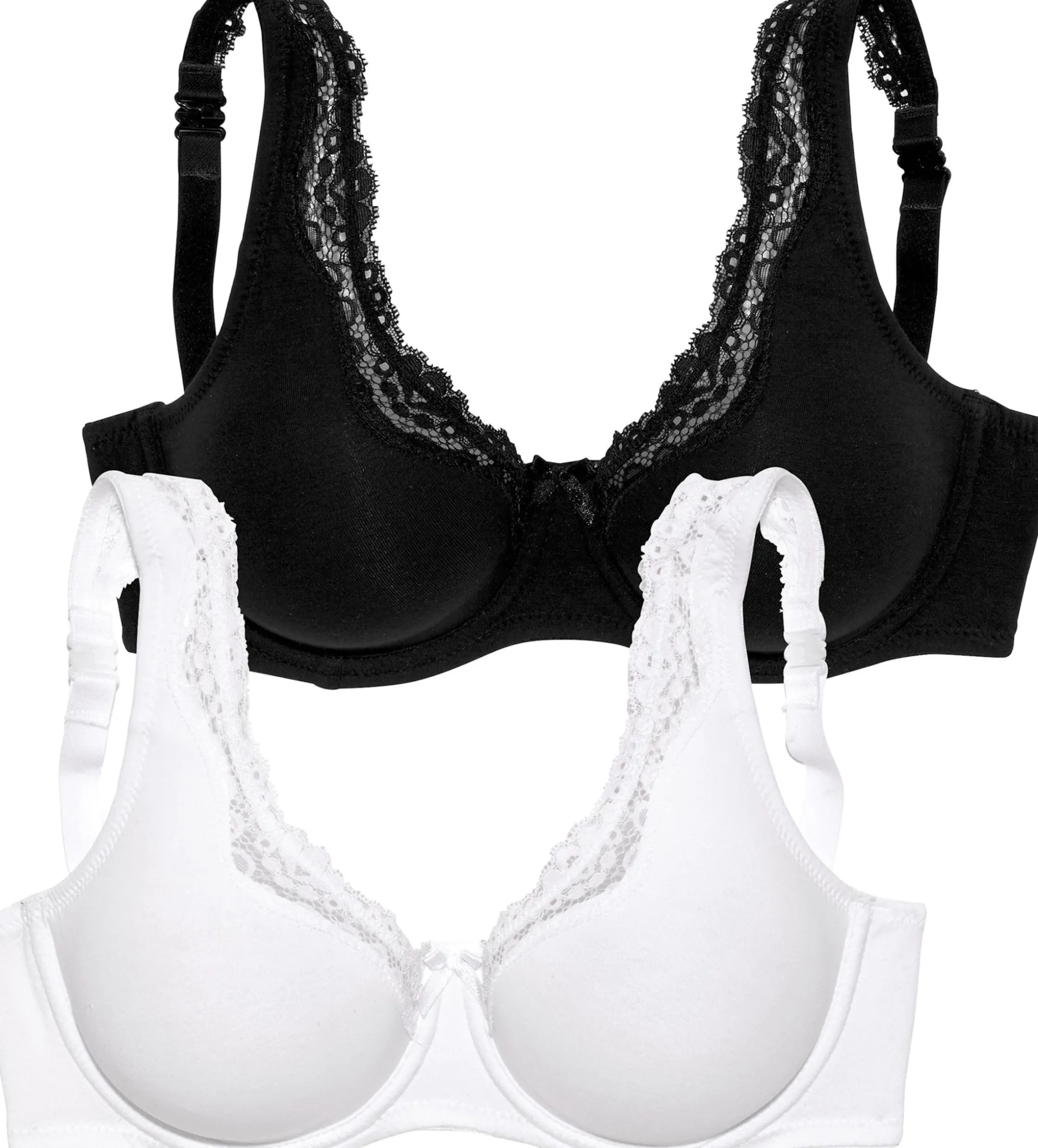 Bhs|petite fleur Bügel-BH weiß+schwarz