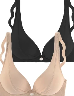 Bhs|petite fleur Bügel-BH toffee+schwarz