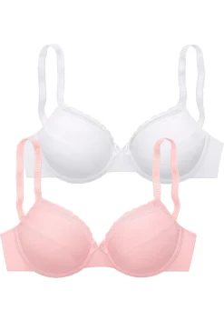 Bhs|Nuance Bügel-BH rosenholz+weiß