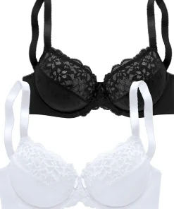 Bhs|petite fleur Bügel-BH schwarz+weiß
