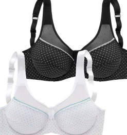 Bhs|petite fleur Bügel-BH schwarz-weiß+weiß-türkis