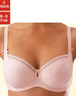 Bhs|petite fleur Bügel-BH puder+weiß