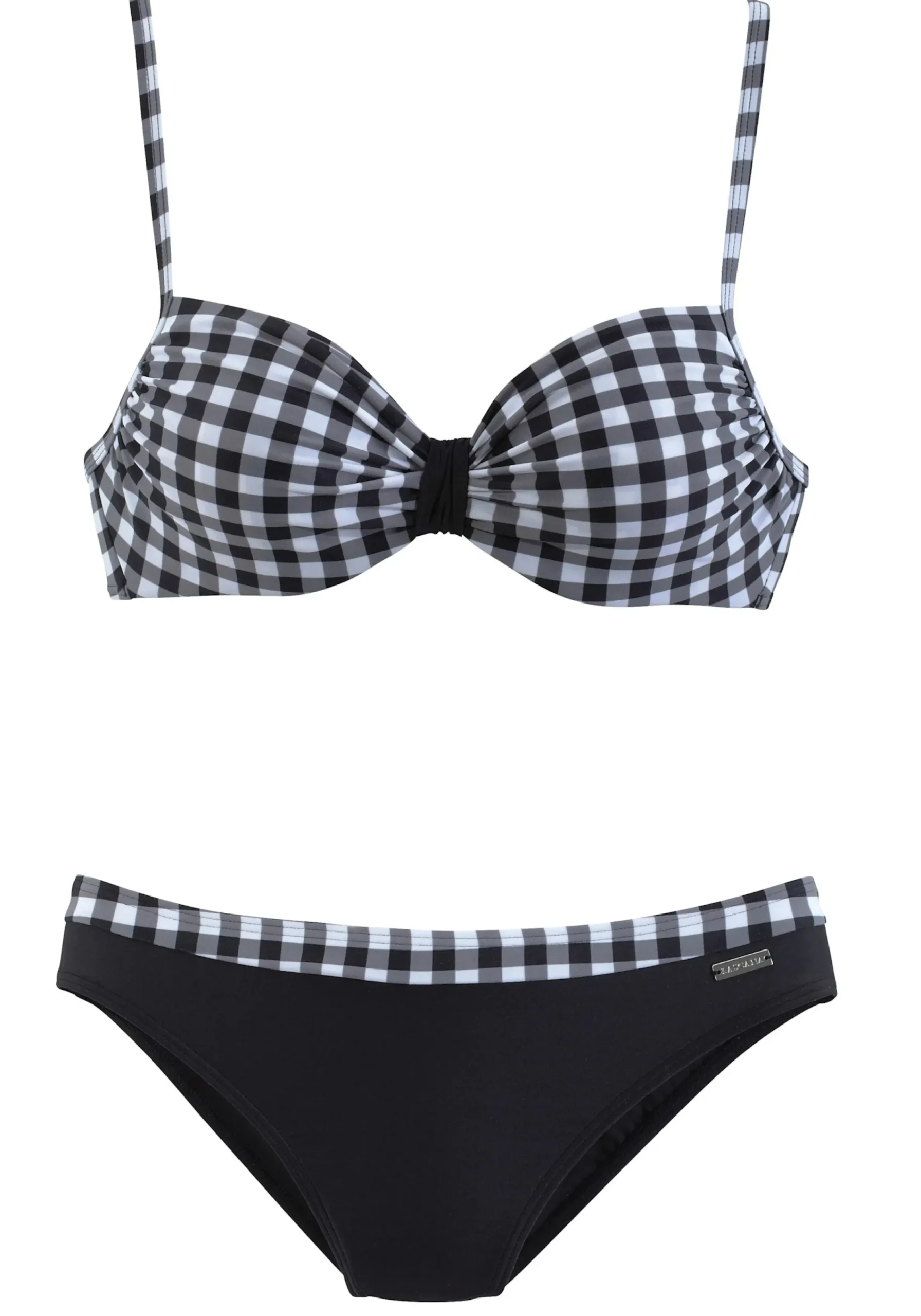 Bikinis|LASCANA Bügel-Bikini schwarz-weiß