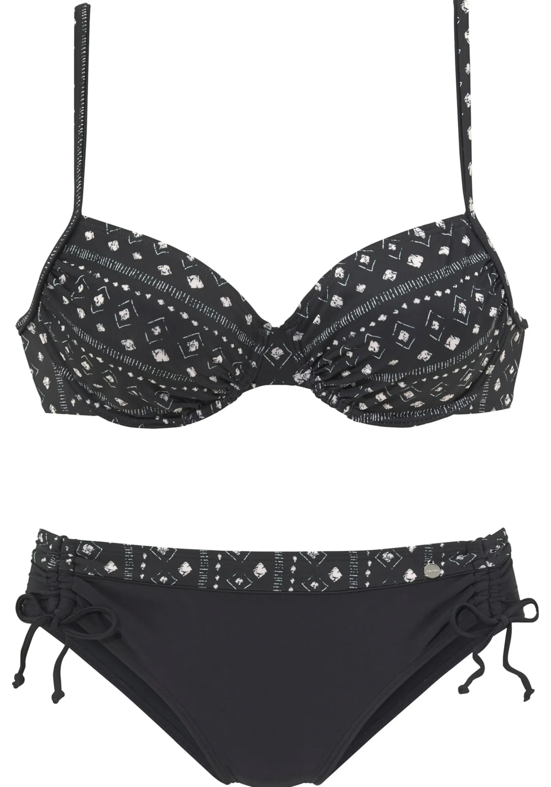Bikinis|LASCANA Bügel-Bikini schwarz-creme