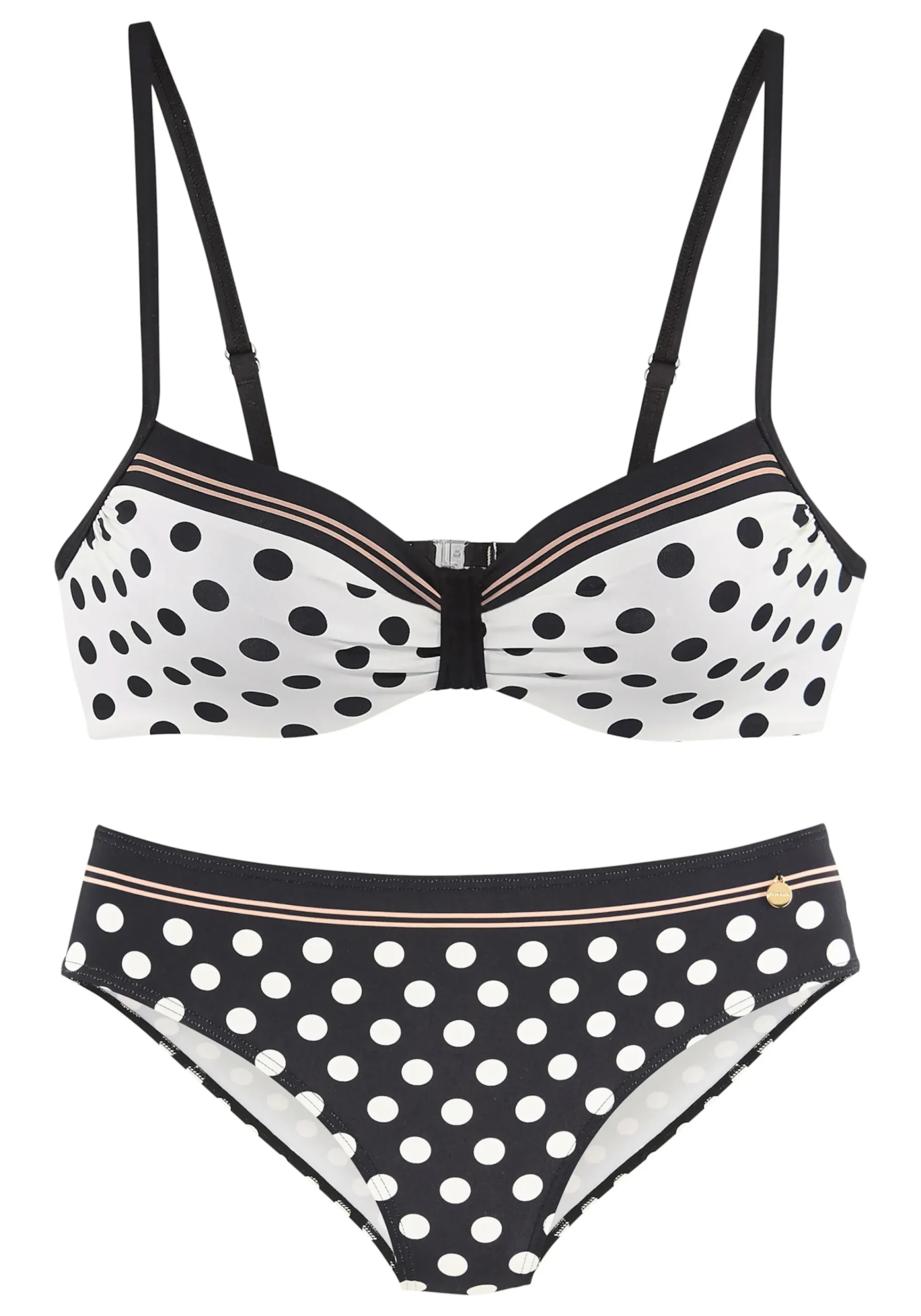 Bikinis|LASCANA Bügel-Bikini schwarz/creme