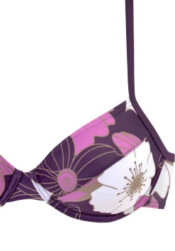 Bikinis|LASCANA Bügel-Bikini lila-bedruckt