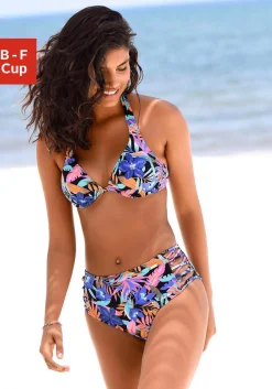 Bikinis|Bench. Bügel-Bikini-Top schwarz-bedruckt