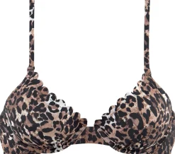 Bikinis|LASCANA Bügel-Bikini-Top braun-bedruckt