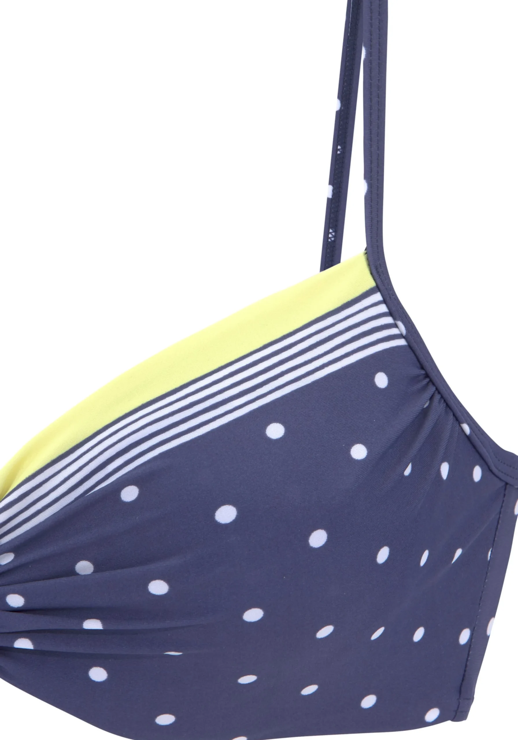 Bikinis|LASCANA Bügel-Bikini-Top blau-gelb-bedruckt