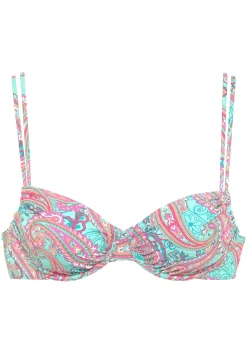 Bikinis|Venice Beach Bügel-Bikini-Top mint-bedruckt