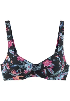 Bikinis|KangaROOS Bügel-Bikini-Top schwarz-bedruckt