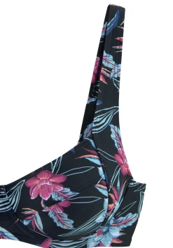 Bikinis|KangaROOS Bügel-Bikini-Top schwarz-bedruckt