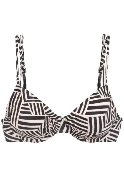 Bikinis|LASCANA Bügel-Bikini-Top schwarz-creme