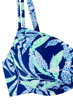 Bikinis|Vivance Bügel-Bikini-Top blaubedruckt