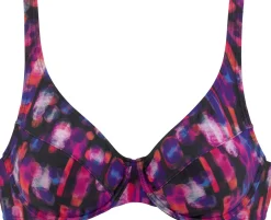 Bikinis|LASCANA Bügel-Bikini-Top schwarz-bedruckt