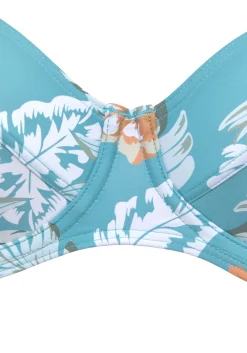 Bikinis|Sunseeker Bügel-Bikini-Top aquablau-bedruckt