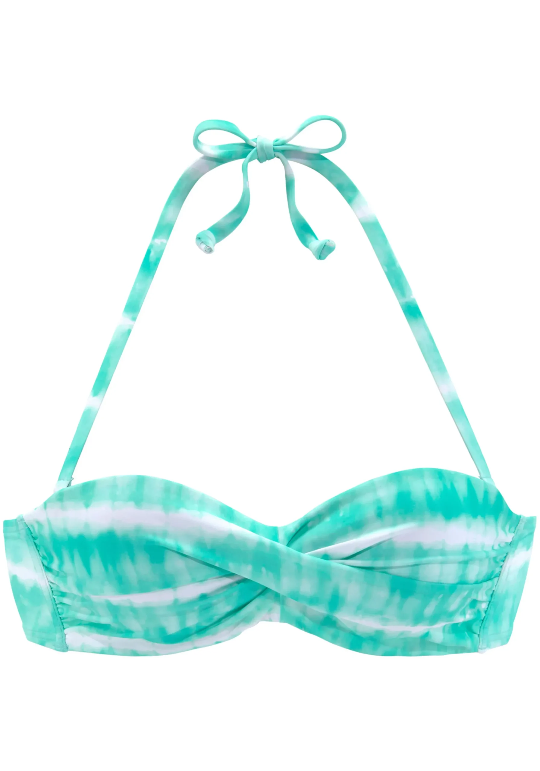 Bikinis|s.Oliver Bügel-Bikini-Top türkis-weiß