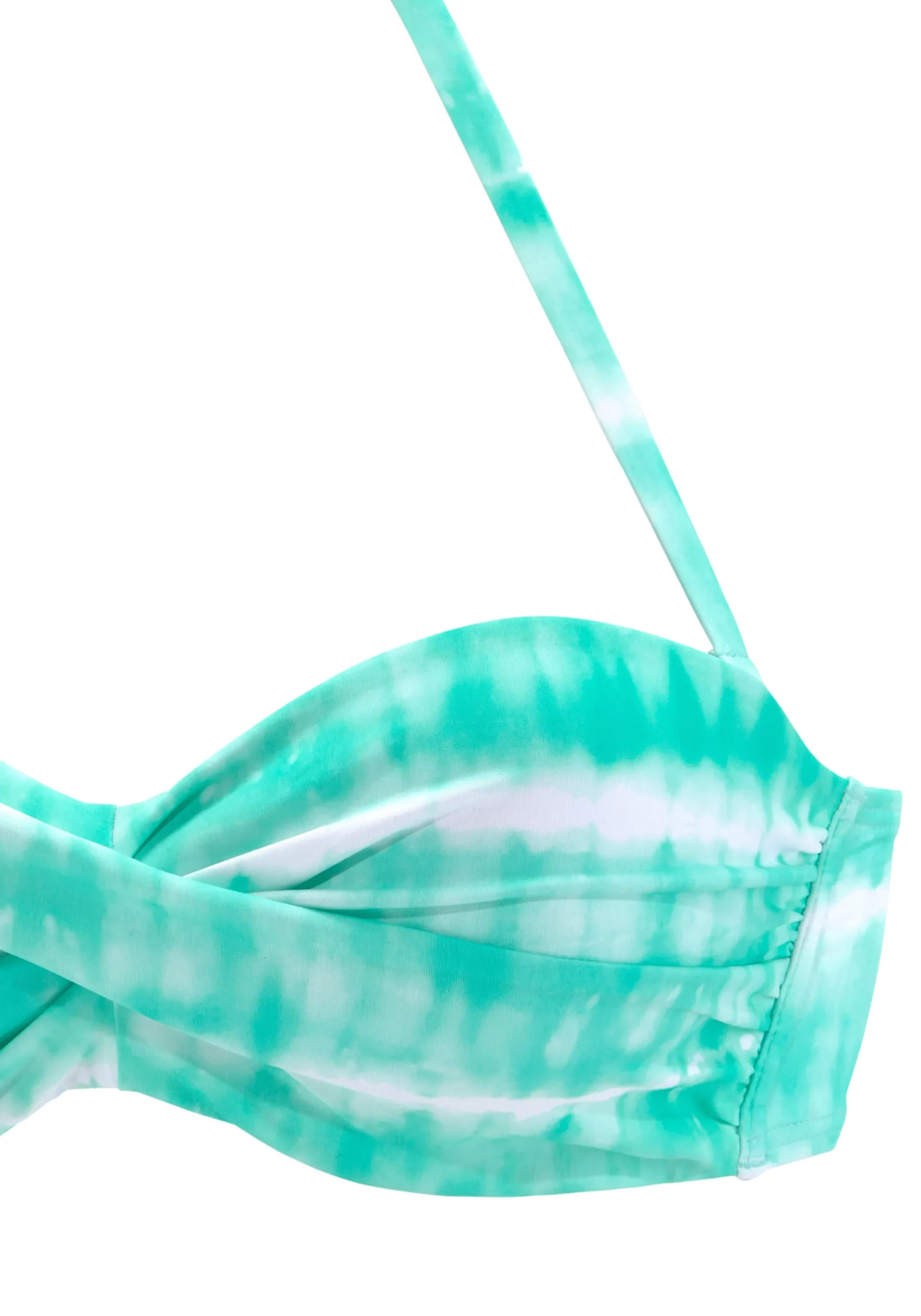 Bikinis|s.Oliver Bügel-Bikini-Top türkis-weiß
