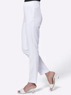 Hosen|CREATION L PREMIUM Bügelfaltenhose weiß