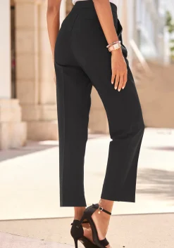 Strandmode|LASCANA Bügelfaltenhose schwarz