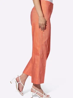 Hosen|heine Bügelfaltenhose orange-champagner-meliert
