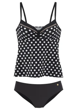 Tankinis|LASCANA Bügel-Tankini schwarz/creme