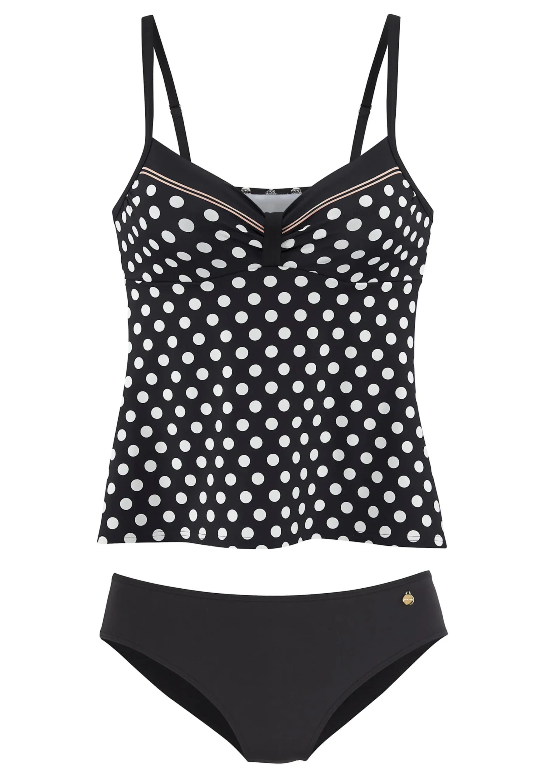 Tankinis|LASCANA Bügel-Tankini schwarz/creme