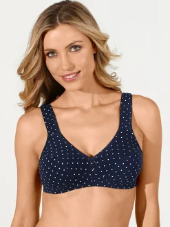 Bhs|wäschepur BH ohne Bügel weiß+marine