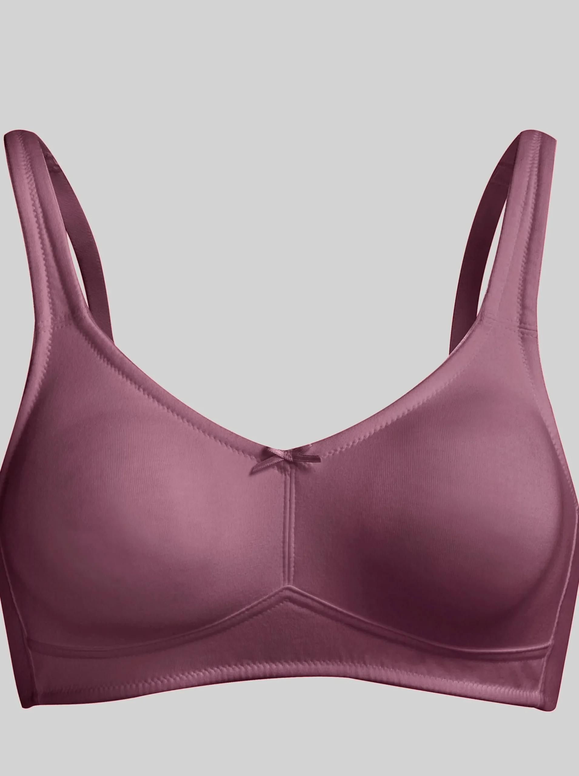 Bhs|wäschepur BH ohne Bügel taupe+brombeer