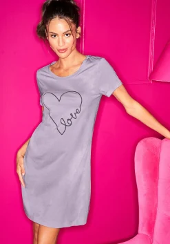 Nachtwäsche|Vivance Dreams Bigshirt lila