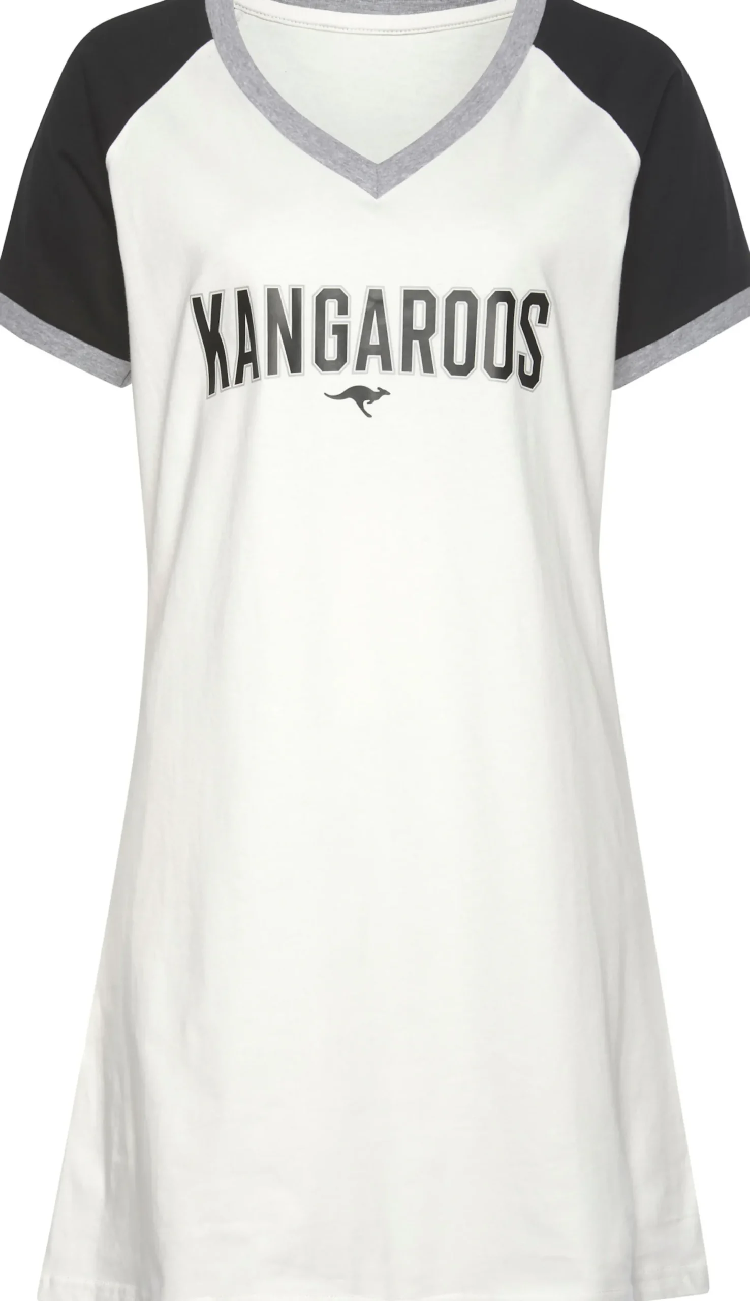 Nachtwäsche|KangaROOS Bigshirt schwarz-weiß
