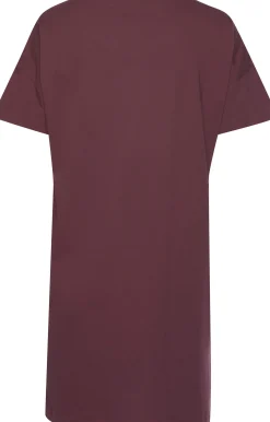 Nachtwäsche|Vivance Dreams Bigshirt bordeaux+hellblau