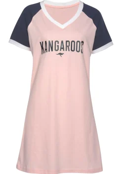 Homewear|Nachtwäsche|KangaROOS Bigshirt rosa-dunkelblau