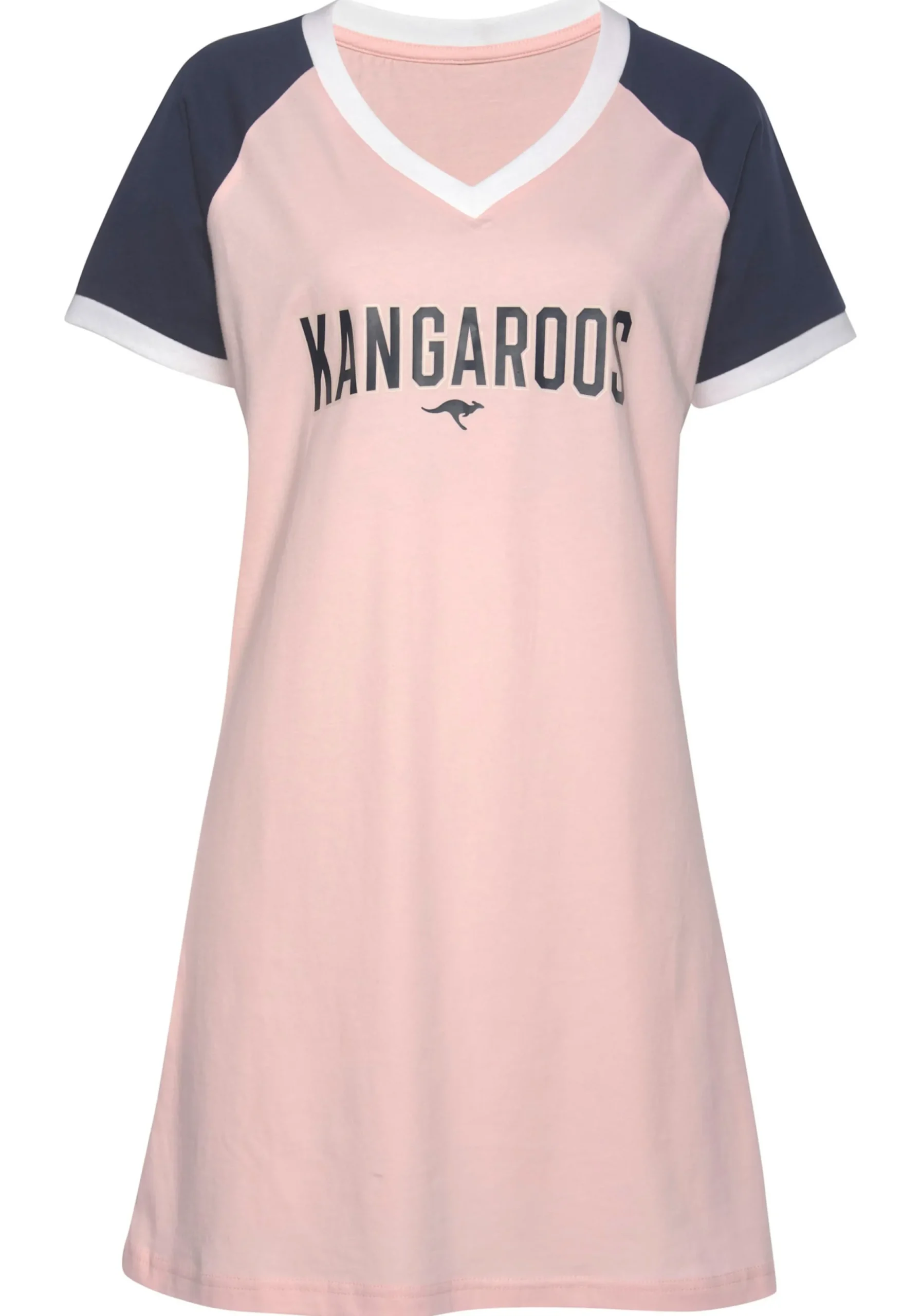 Homewear|Nachtwäsche|KangaROOS Bigshirt rosa-dunkelblau