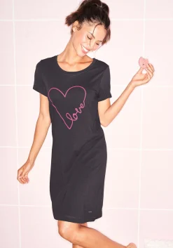 Nachtwäsche|Shirts|Vivance Dreams Bigshirt anthrazit