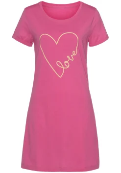 Nachtwäsche|Shirts|Vivance Dreams Bigshirt pink