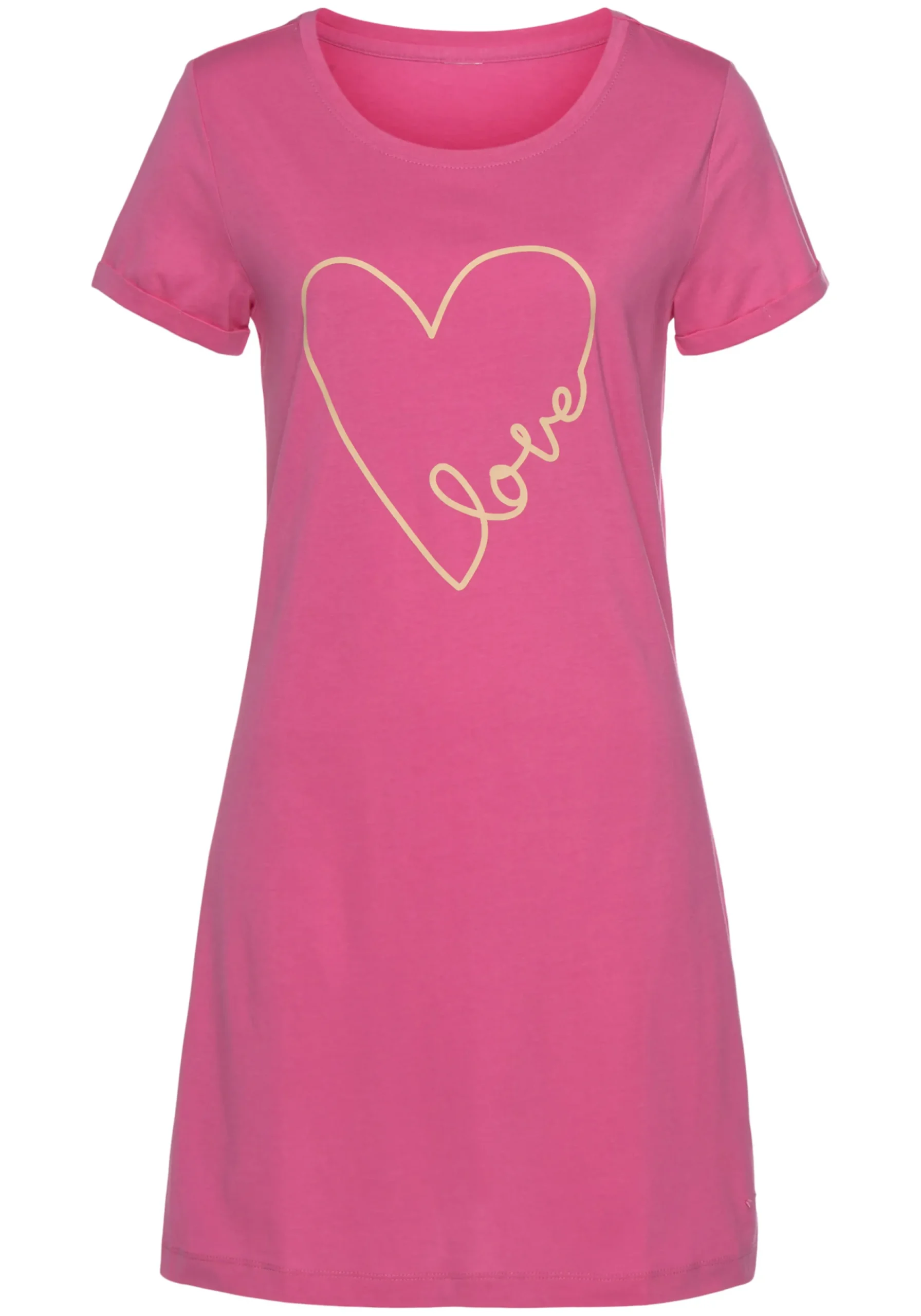 Nachtwäsche|Shirts|Vivance Dreams Bigshirt pink