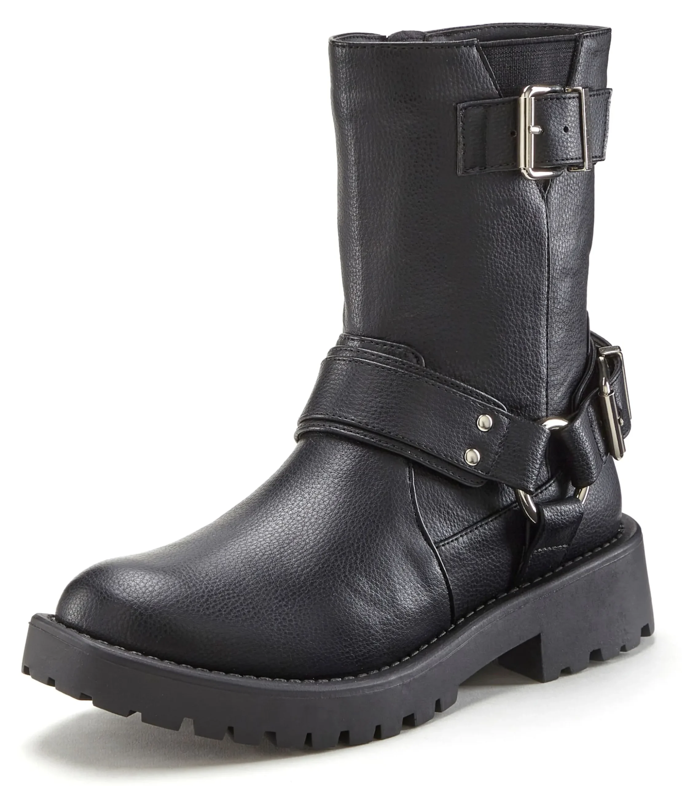 Stiefeletten|Stiefel|LASCANA Bikerboots schwarz