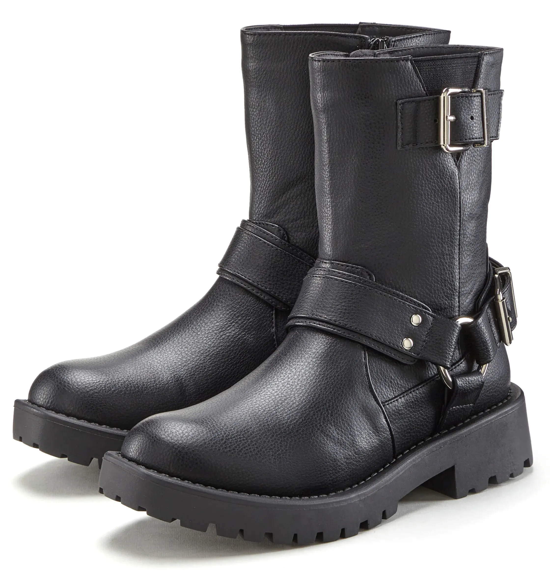 Stiefeletten|Stiefel|LASCANA Bikerboots schwarz