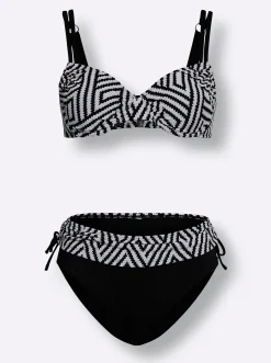 Bikinis| Bikini schwarz-weiß