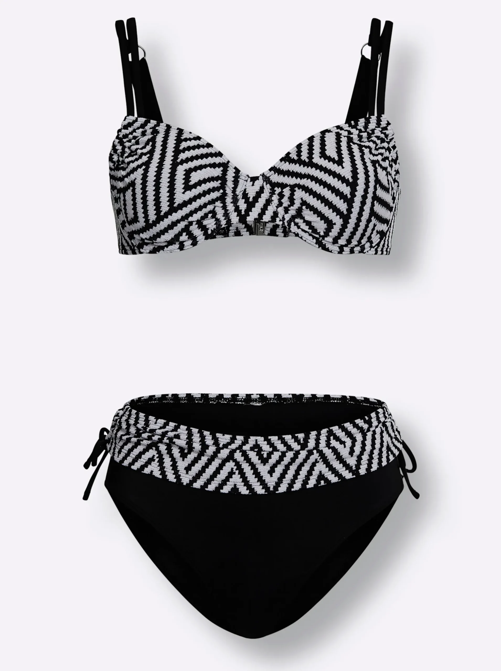 Bikinis| Bikini schwarz-weiß
